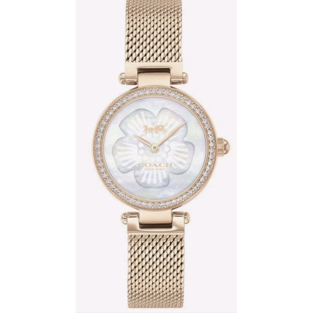 New Coach 14503511 Park Mother of Pearl Rose Gold Stainless Steel Women Watch